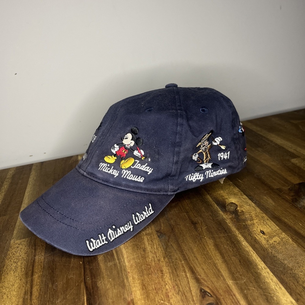 Walt Disney World Navy Mickey Mouse Through the Years Adult Adjustable Hat